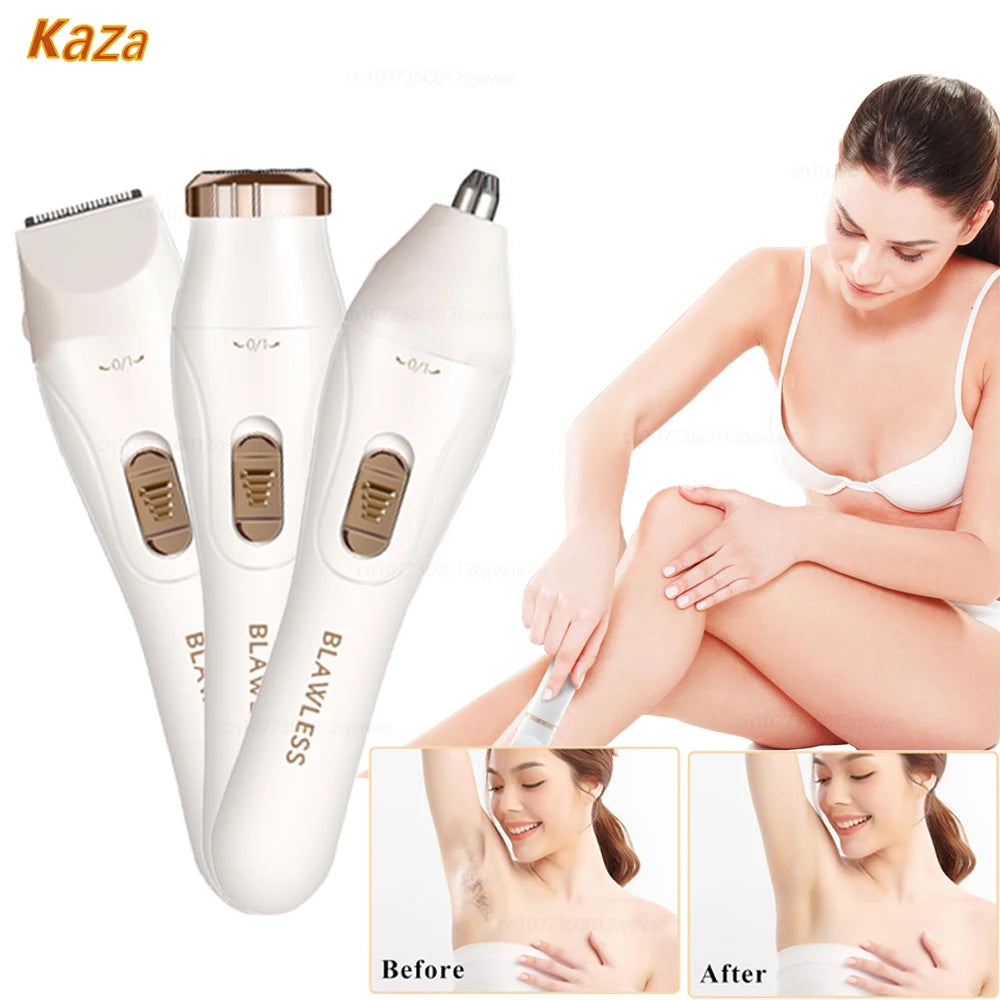 Electric Razor for Women Rechargeable Bikini Trimmer for Women Body Face Legs Underarm Hair Remover Painless Women Shaver