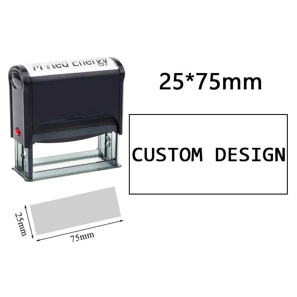 Customize LOGO Self-Inking Stamp Rubber Kit Self Ink Dial Seal Business Number Monogram Printing Stamp Multiple Ink Color Option