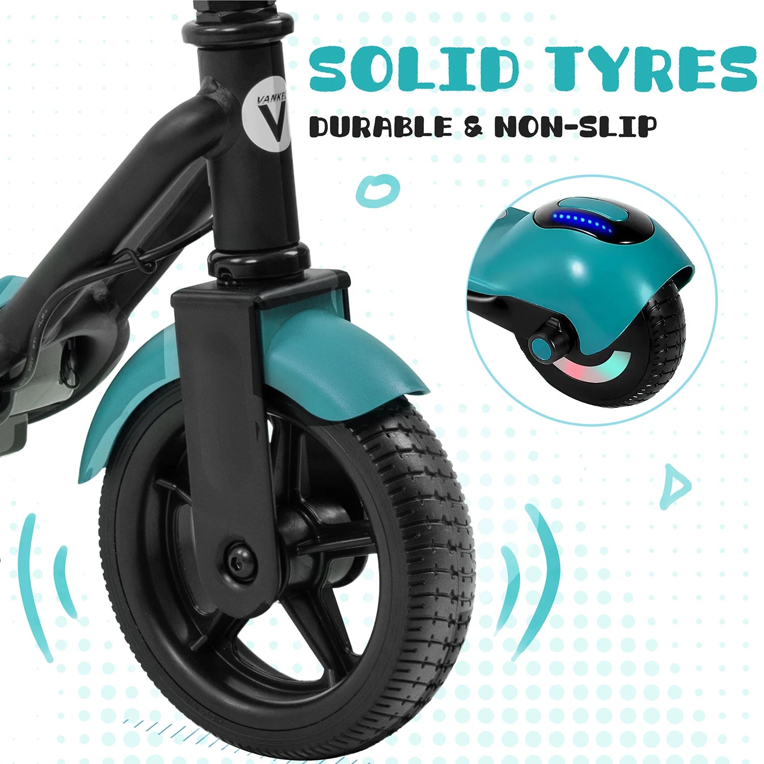 Sinaopus 110W Kids Electric Scooter 6.5 Inch, Foldable Scooter with Bluetooth Music, LED Lights, 14km/h Riding Speed E-Scooter,Safe & Fun Ride for Children