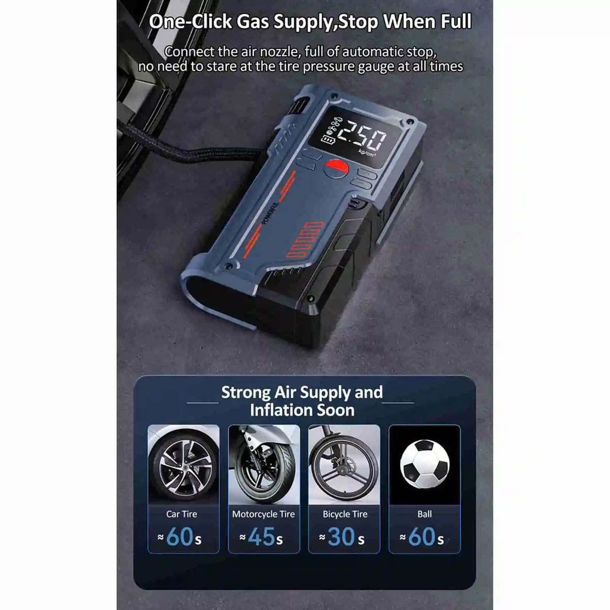 Car Jump Starter Air Pump Car Jump Starter Portable Multi Functional