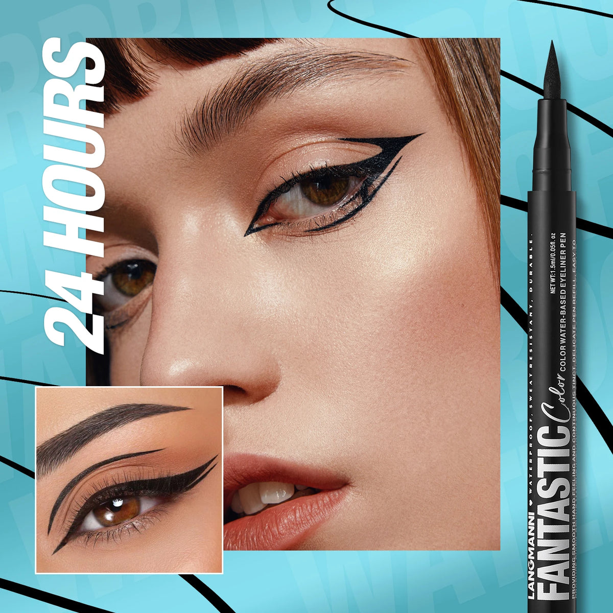 1PC Liquid Eyeliner Pen, Waterproof and Sweat Proof, Non Smudging