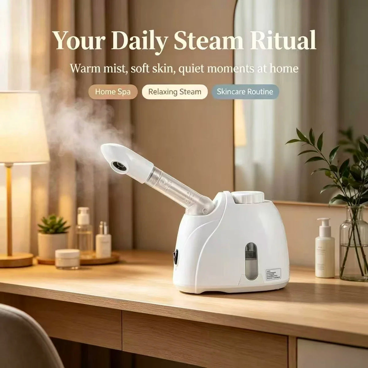 Home Spa Facial Nano Steamer Portable Warm Mist Humidifier