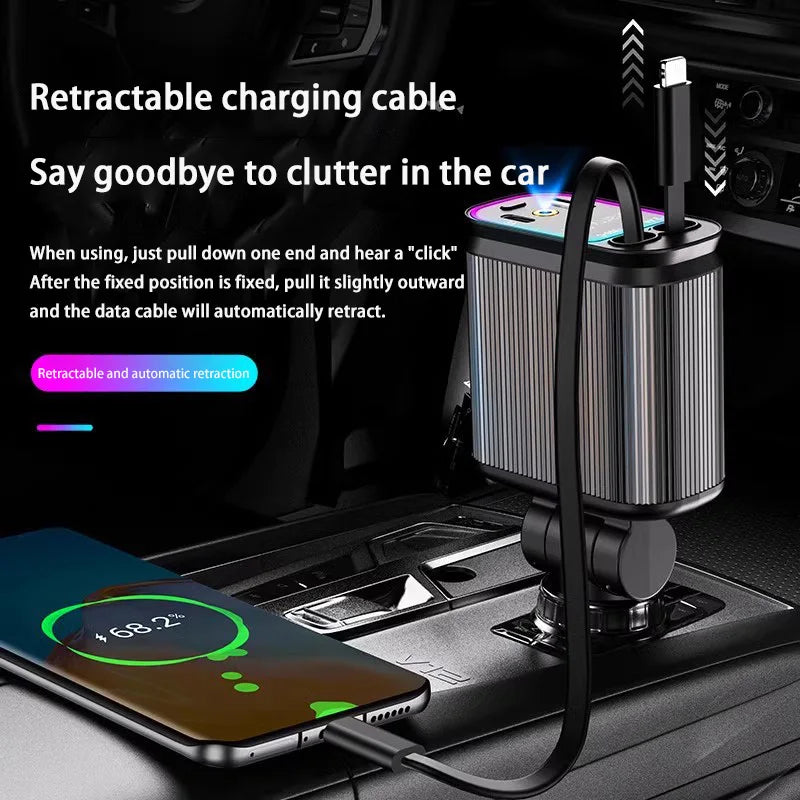 Aromatic Starlight In Roof Retractable Charger With Lightening Cable Dual Charge
