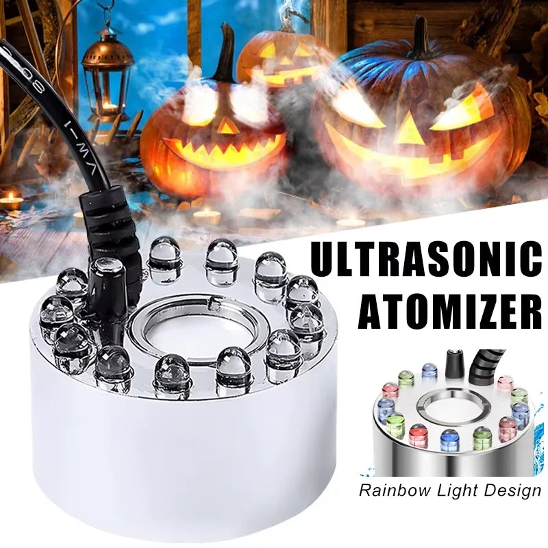 Mini LED Pumpkin Fog Machine Water Fountain Pond Mister for Halloween,