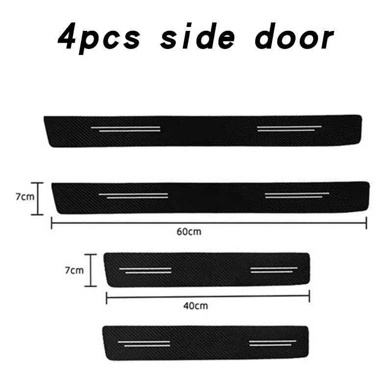 High quality Sport Carbon Fibre Threshold Protection Strip Universal Anti-scratch and Anti-collision Door interior Strip Sticker