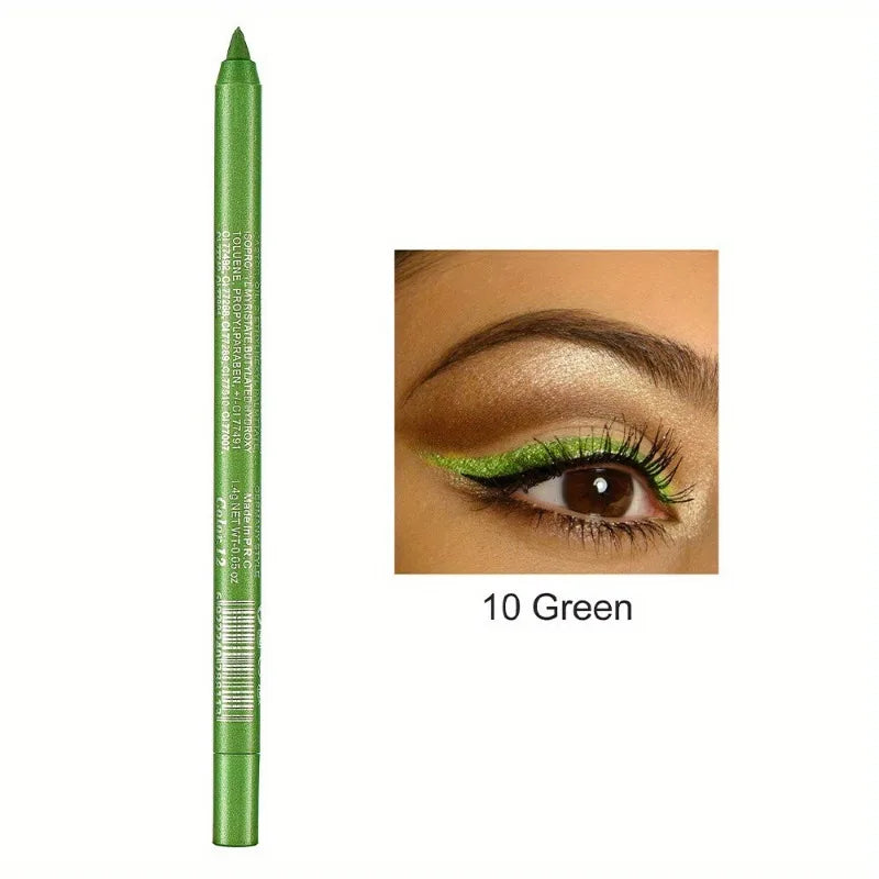 17 Colors Pearlescent Eyeliner Pencil Waterproof Long-lasting