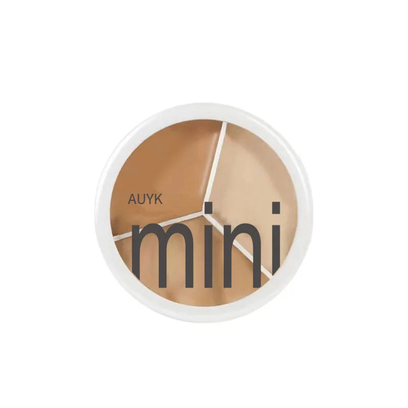 Creamy Triple Shade Concealer Palette with Brush Set,Flawless Makeup,Dark Circles & Blemish Concealer,Even Skin Tone