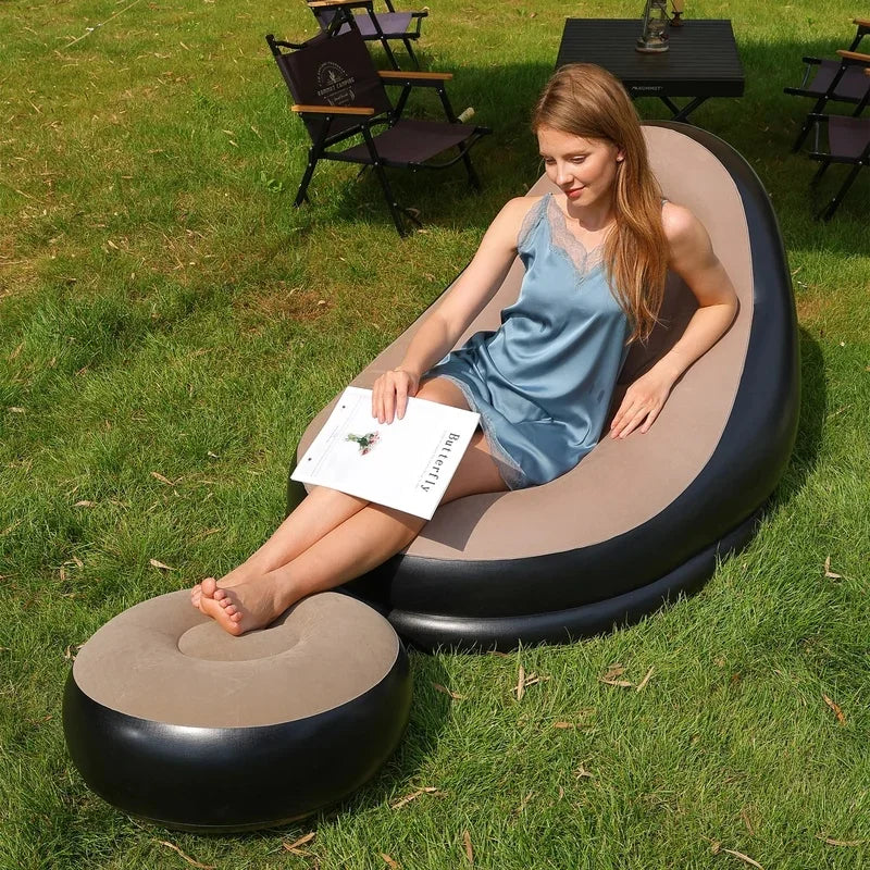 Stocking Stuffers Inflatable Lazy Couch Sofa Set, Foldable Recliner