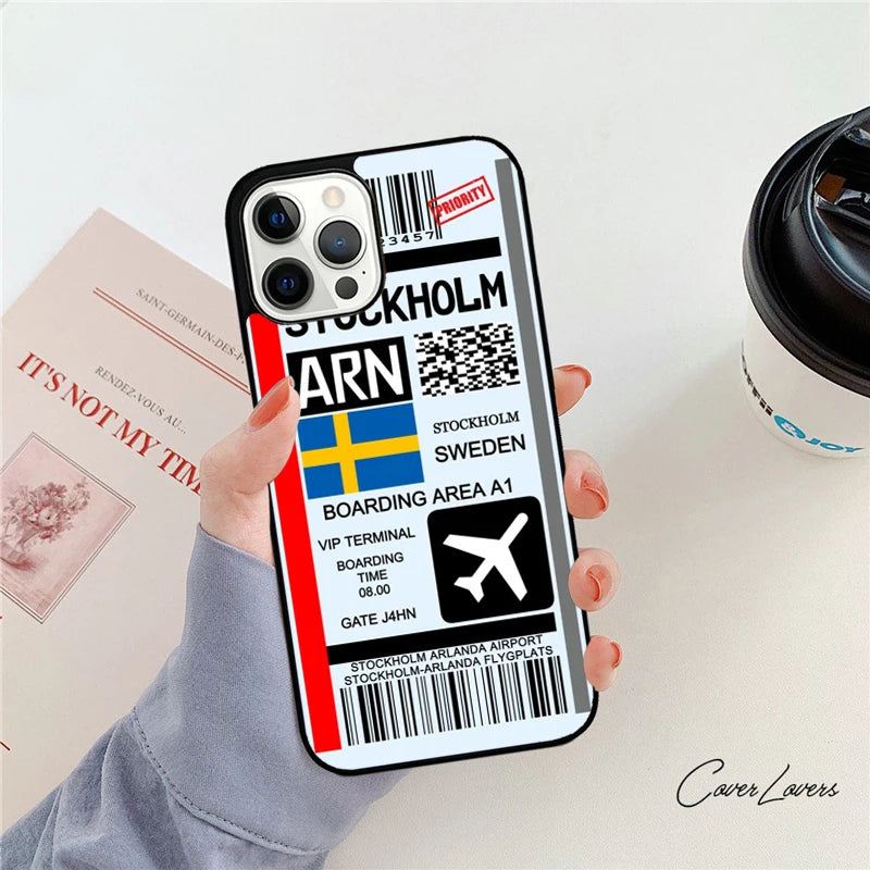 Sweden Passport Phone Case For iPhone 14 15 16 13 12 Mini Max Cover For Apple iPhone 11 Pro Max 6 8 7 Plus SE2020 Coque