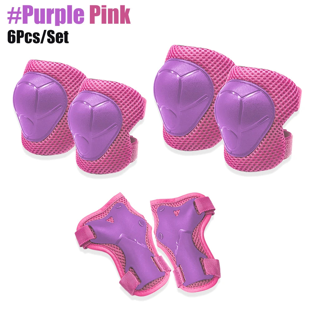 6PCS/Set Kids Knee Pads Elbow Pads Wrist Guard Protective