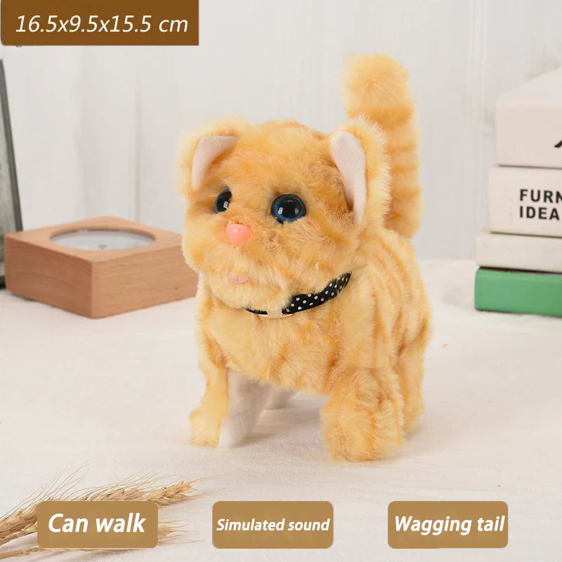 New Walking Kitty Plush Toy Electric Interactive