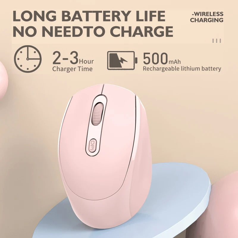 Wireless Mouse Battery Gamer Mouse Dual Modes Bluetooth-compatible 2.4G