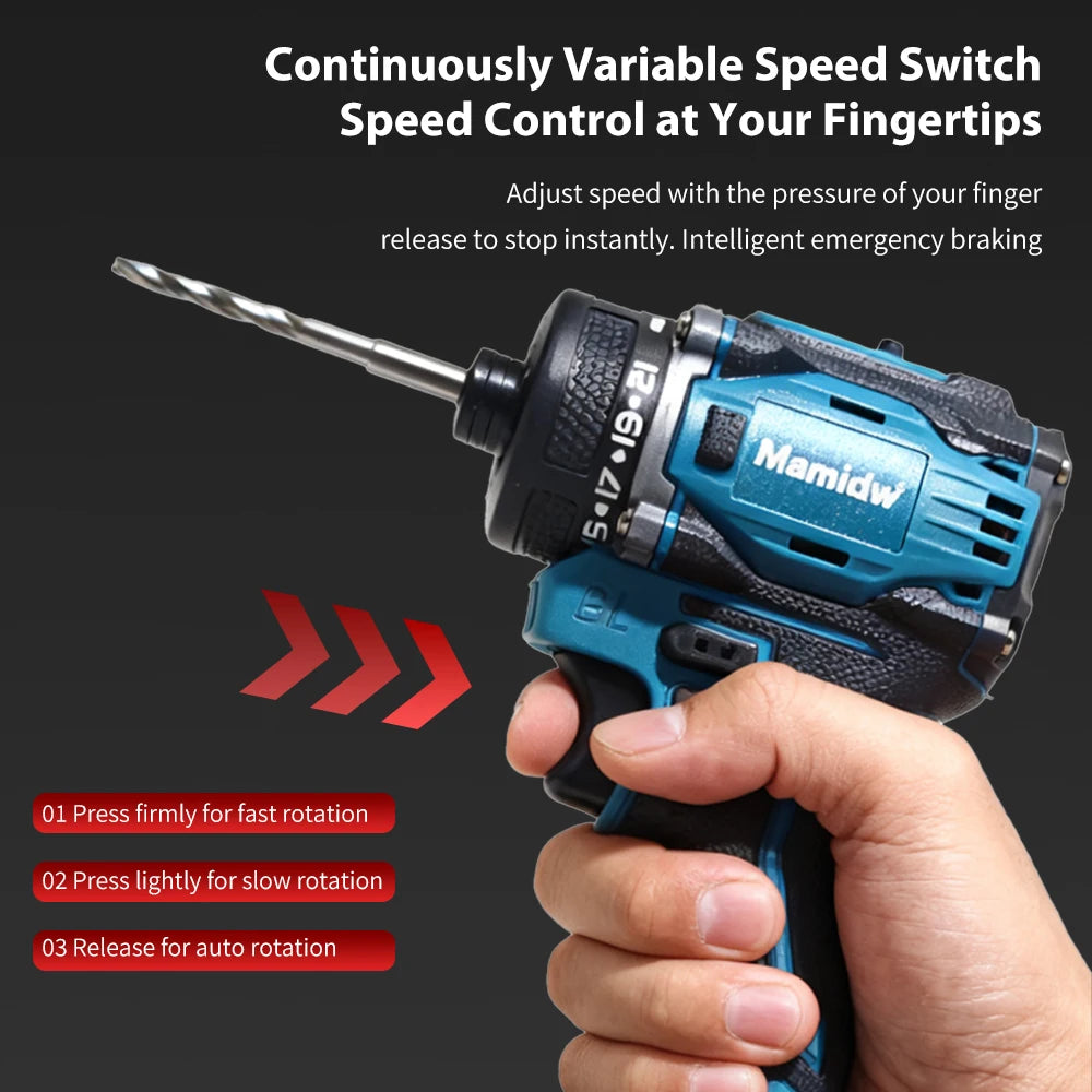 380Nm Brushless Impact Driver for Makita 18V (1 Battery Kit) | 21-Position Clutch & Variable Speed | Compact Brushless Design for Professional & DIY Use