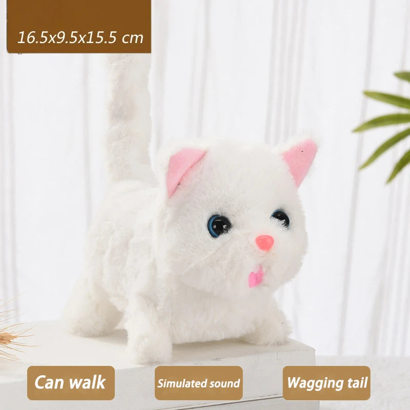 New Walking Kitty Plush Toy Electric Interactive