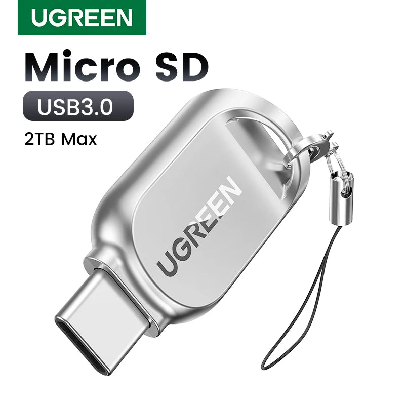 UGREEN Card Reader USB-C to Micro SD TF Card OTG Adapter for Laptop PC Tablet Phone