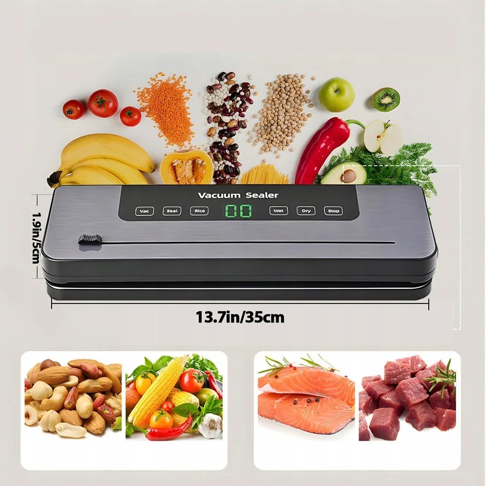 Electric Vacuum Sealer Kitchen Food Storage Seal Touch Button Dry/Wet