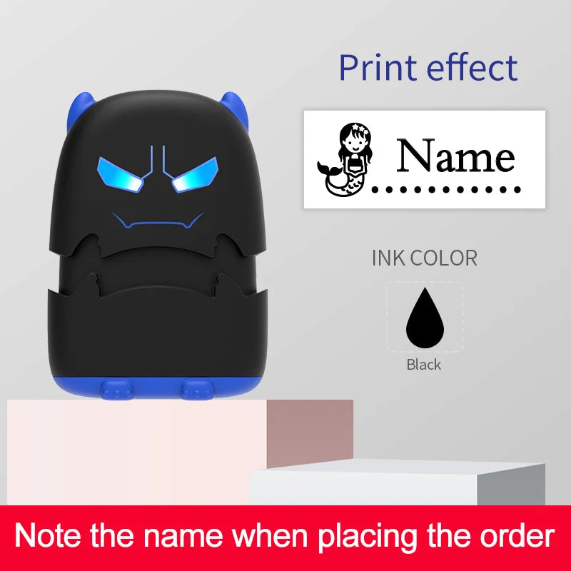 Custom Cartoon Baby Name Stamp Kit - Reusable for Cotton