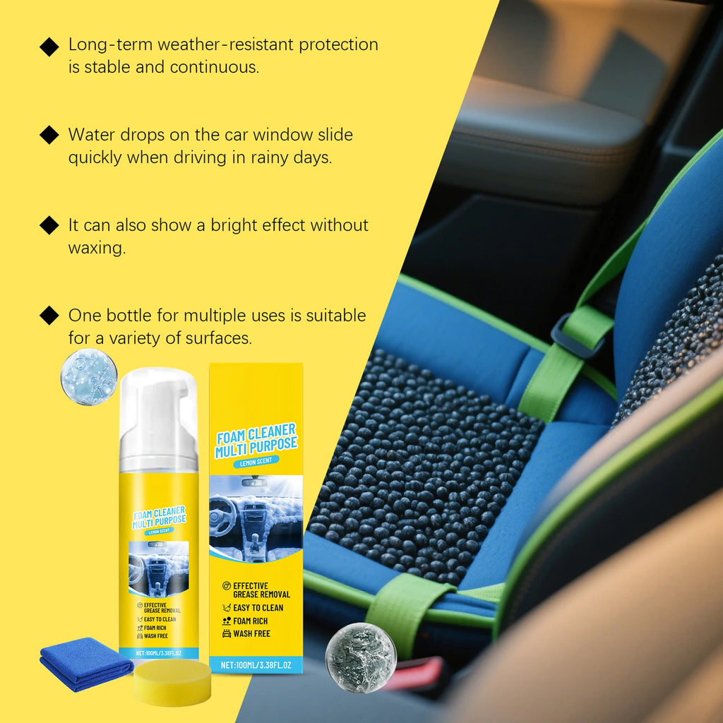 Quick Car Leather Restoring Liquid Long Service Life Quick Cleaner with Sponge and Towel for All Kinds of Car Type