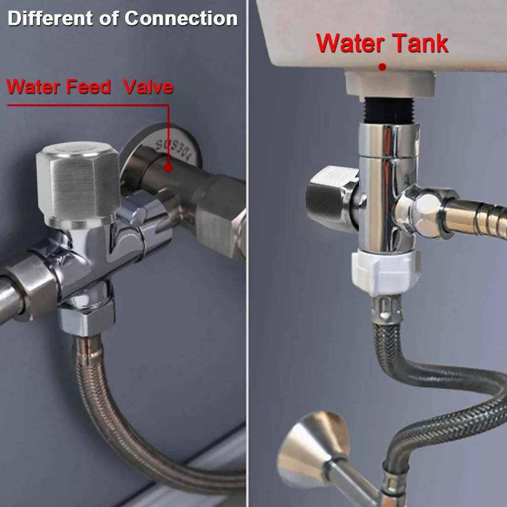 Bidet Sprayer Set for Toilet Shower Head for Bathroom Hand Sprayer Handheld Self-Cleaning Hand Bidet Faucet Stainless Steel