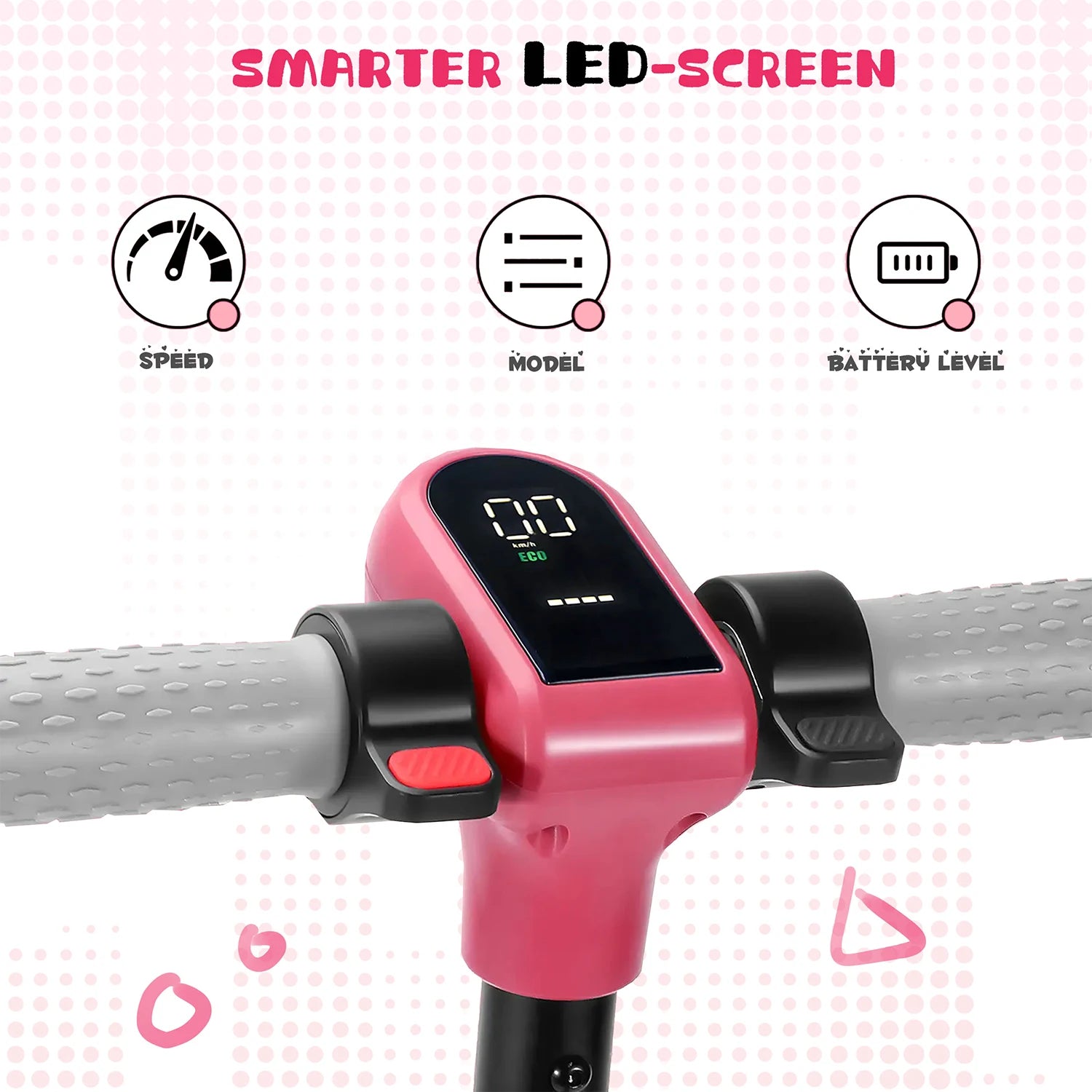 Sinaopus 6.5 Inch Kids Electric Scooter 110W, Foldable E-Scooter for Kids 6+, Bluetooth Music, LED Lights, 14km/h for Boys & Girls,Safe Riding for Children Scooter