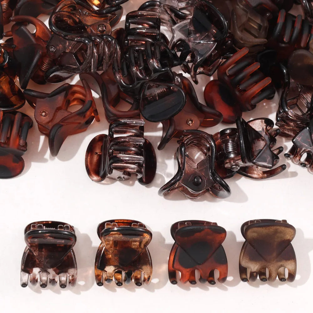 10pcs Practical Accessories Black Plastic Mini Hair Clips