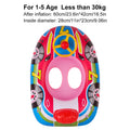 1PC Swimming Pool Float Ring Seat, Cute Car-shaped Inflatable Summer Beach Pool Tube with Handles (Blue and Pink)