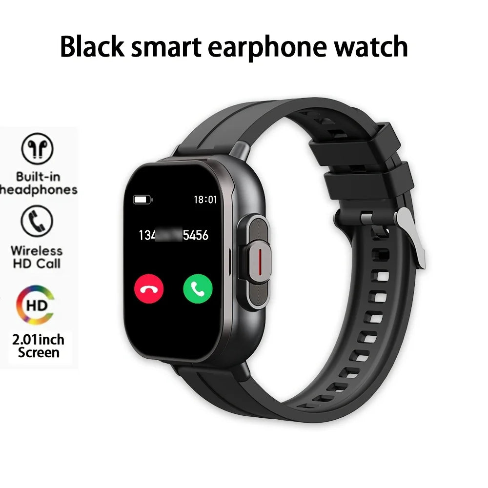 2-In-1 Smart Watch with Earbuds, HD Displa Compatible with Android And Iphone