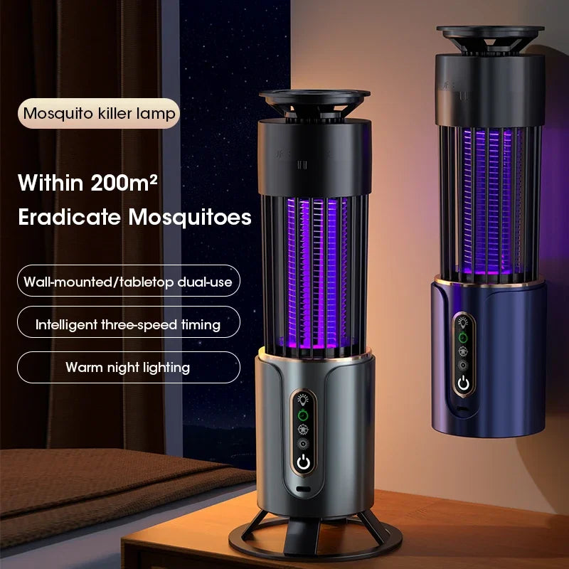 HOMEFISH USB Charging Mosquito Killer Lamp Electric Insect Fly Trap Camping Lantern, Outdoor Mosquito Swatter And Repe