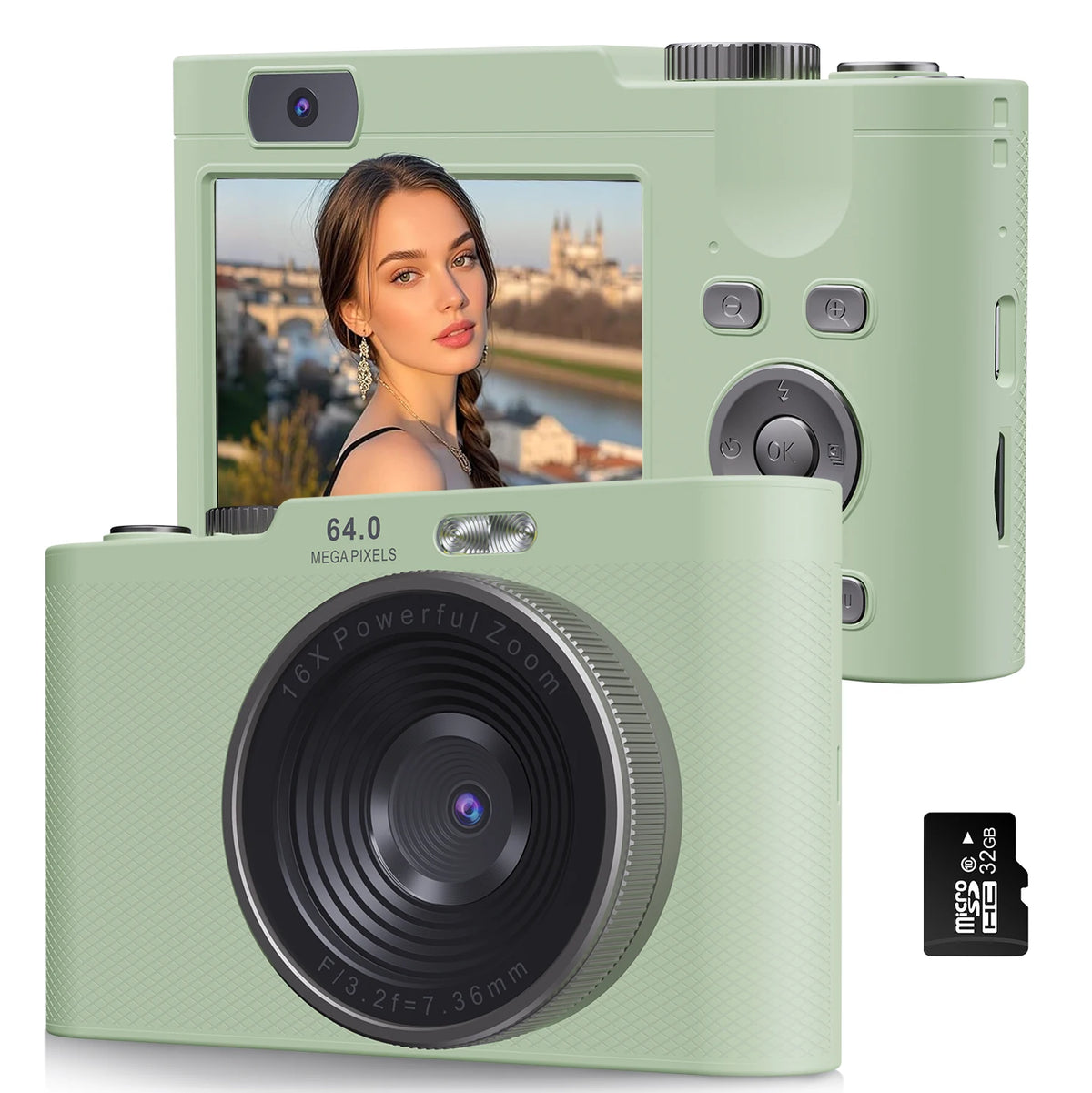 4K30FPS Digital Camera with Autofocus | 48MP Ultra-Compact Vlogging Camera for Photography