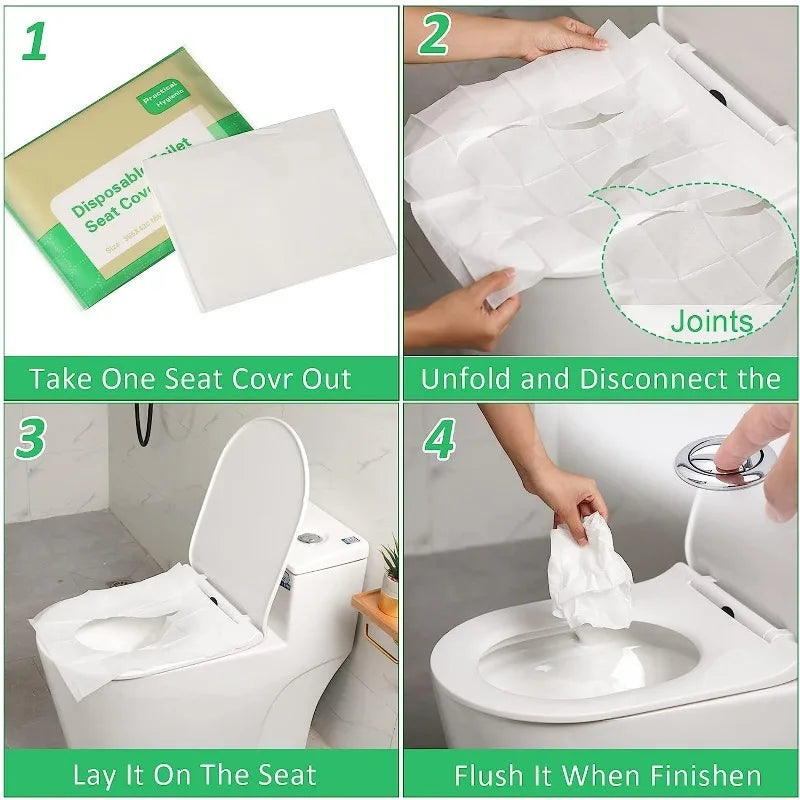 Disposable Toilet Seat Cover Portable Travel Camping Hotel Bathroom