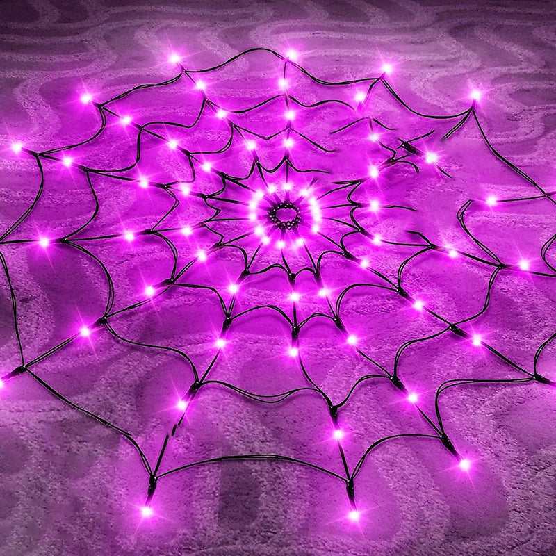 Halloween LED String Light Spider Web Ghost Festival