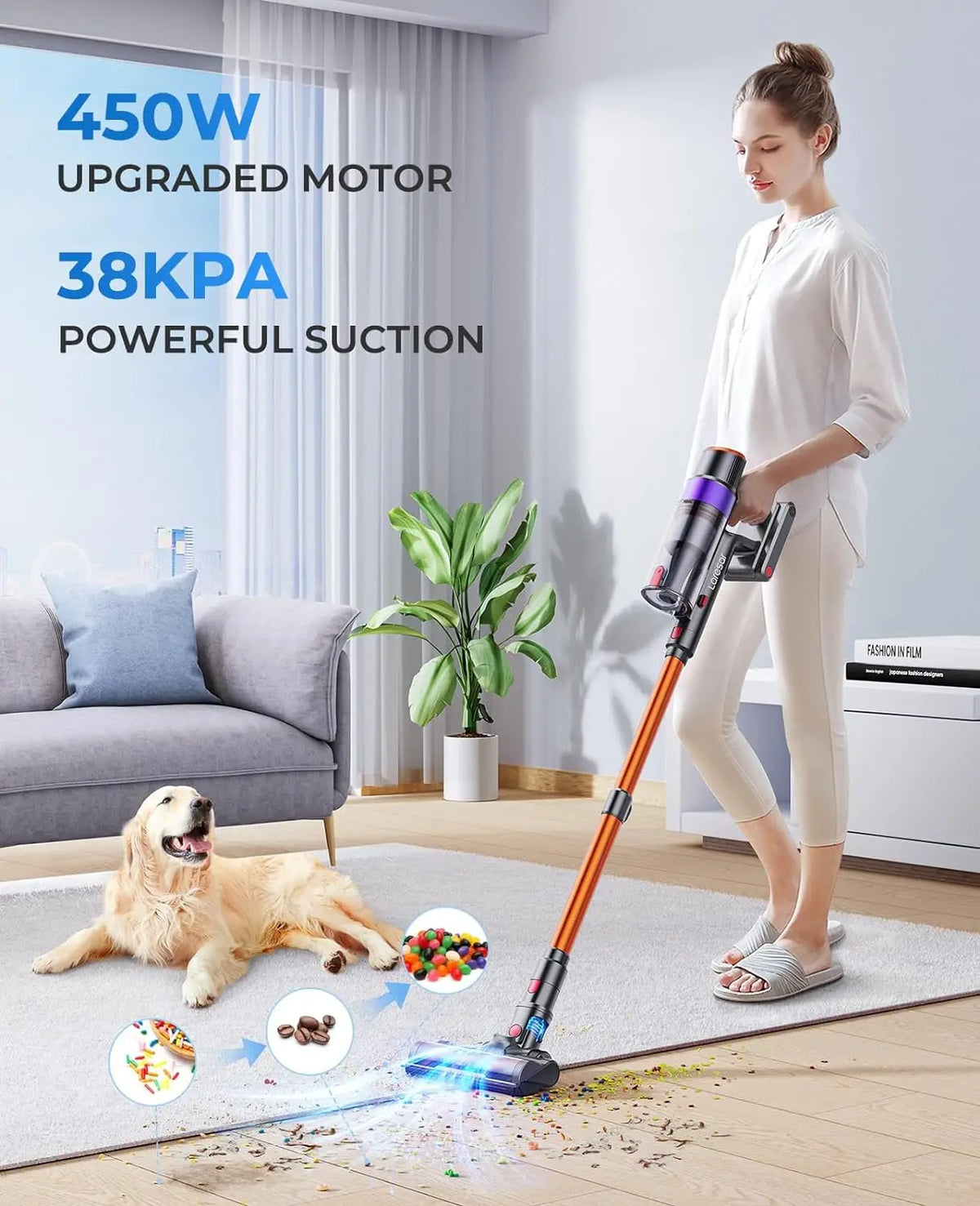 Laresar Elite 8 Cordless Vacuum Cleaner Handheld Home Appliance 450W