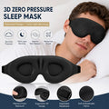 Unisex 3D Contoured Sleep Mask, Groove Molded Design Memory Foam Light Blocking Eyemask, Soft Comfortable for Travel Yoga Nap