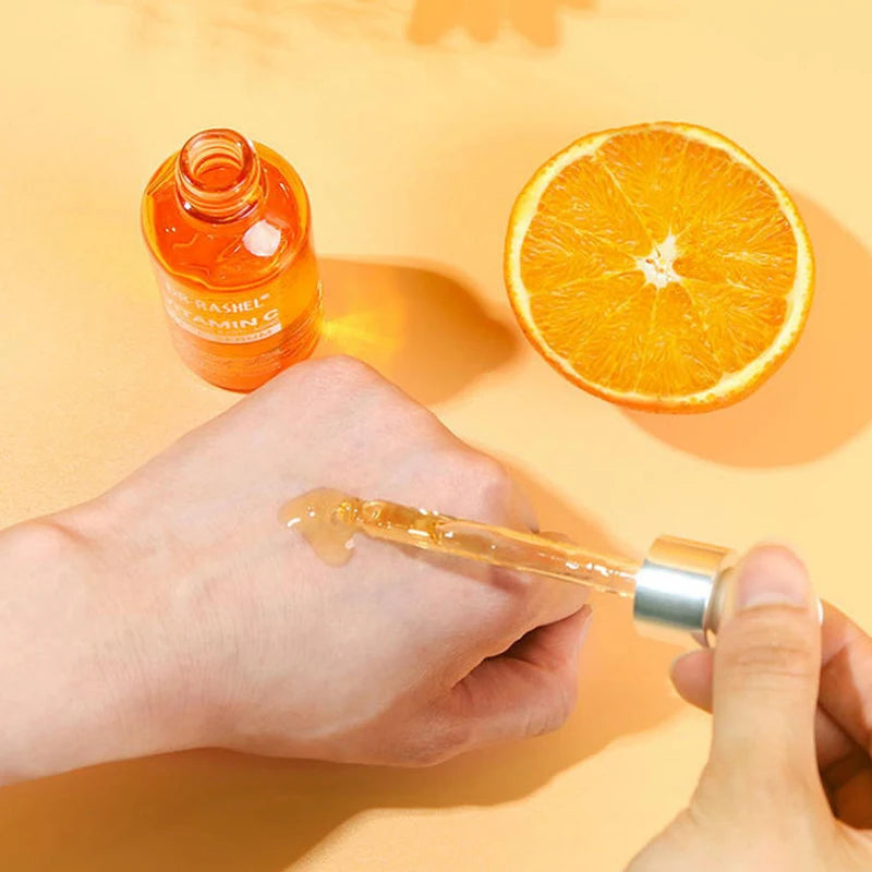 Vitamin C Moisturizing Brightening Skin Tone Skincare Set: Facial Serum & Cream & Cleaner,Essence Toner,Hydrating Body Lotion