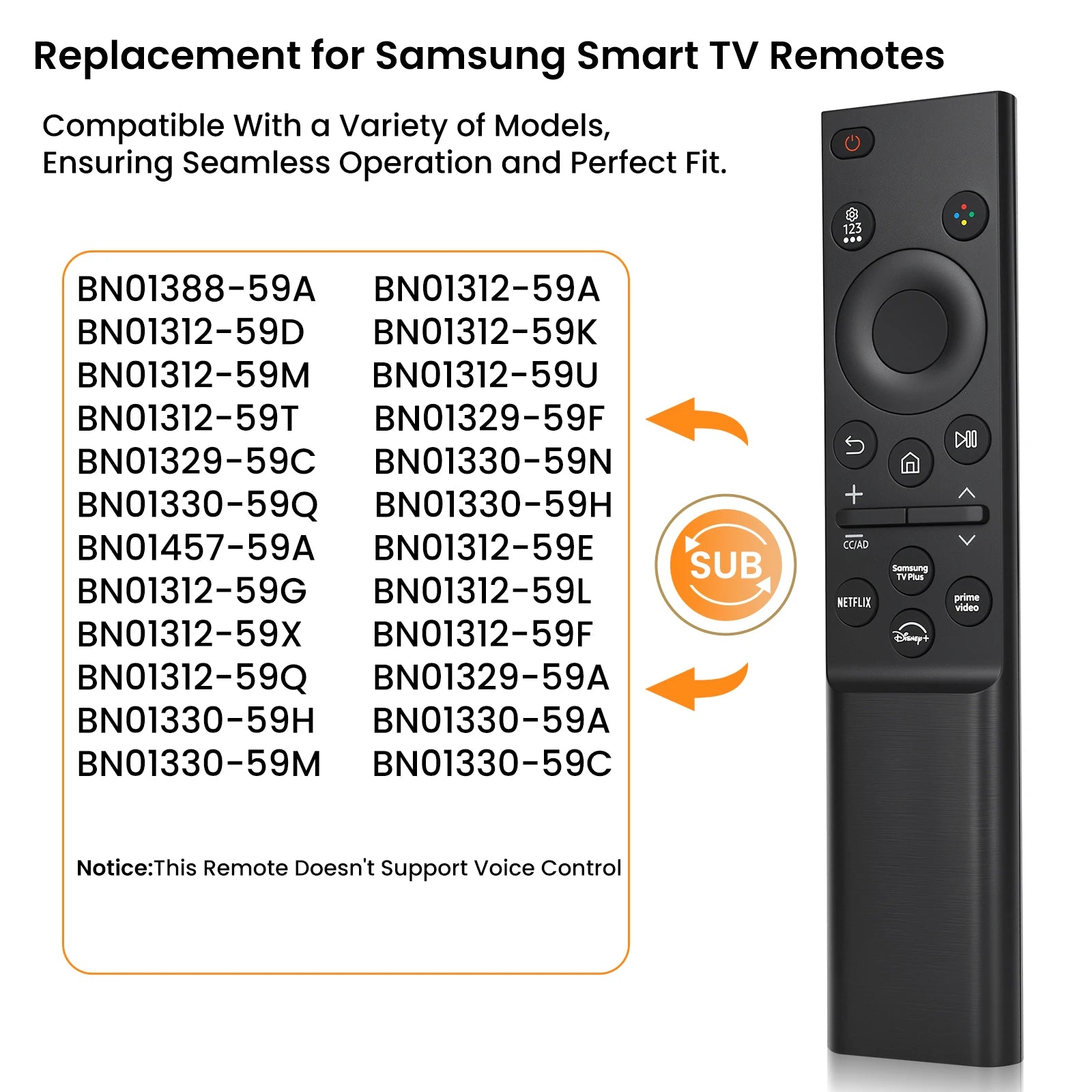 Replacement for Samsung TV Remote Control ,Universal for 2019-2026 Samsung Smart TVs(Frame/QLED/Crystal UHD/Neo QLED/OLED)