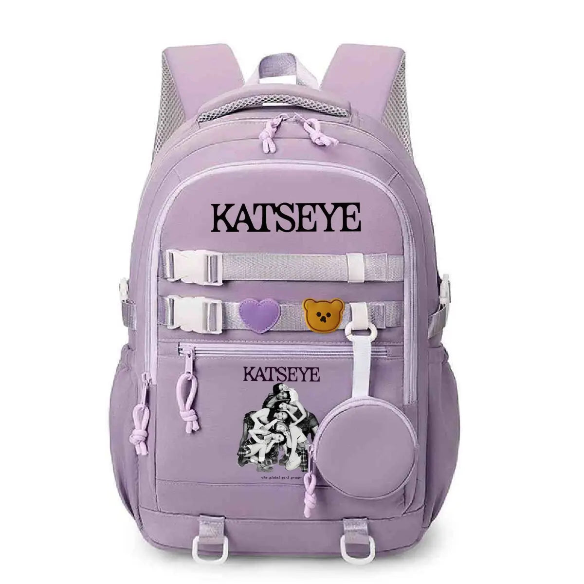 Y2K Girl Group Katseye Graphic School Backpacks for Women Girls