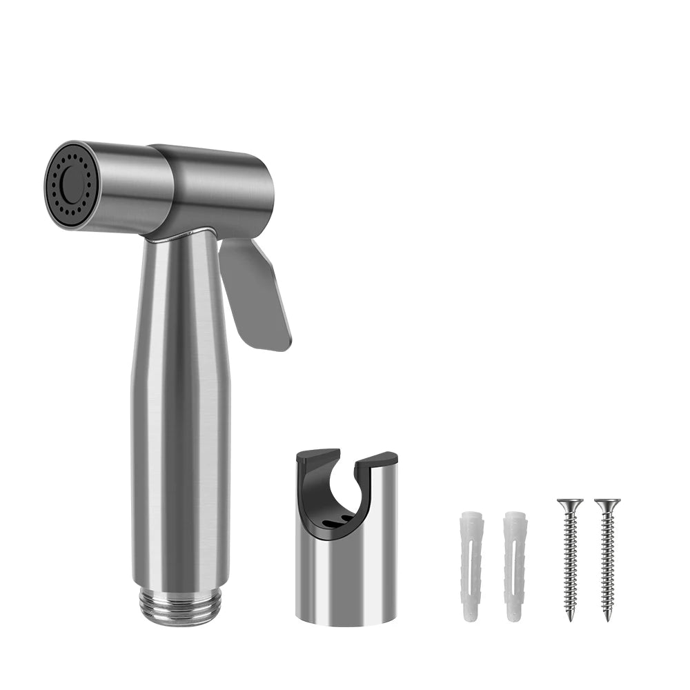 Bidet Sprayer Set for Toilet Shower Head for Bathroom Hand Sprayer Handheld Self-Cleaning Hand Bidet Faucet Stainless Steel