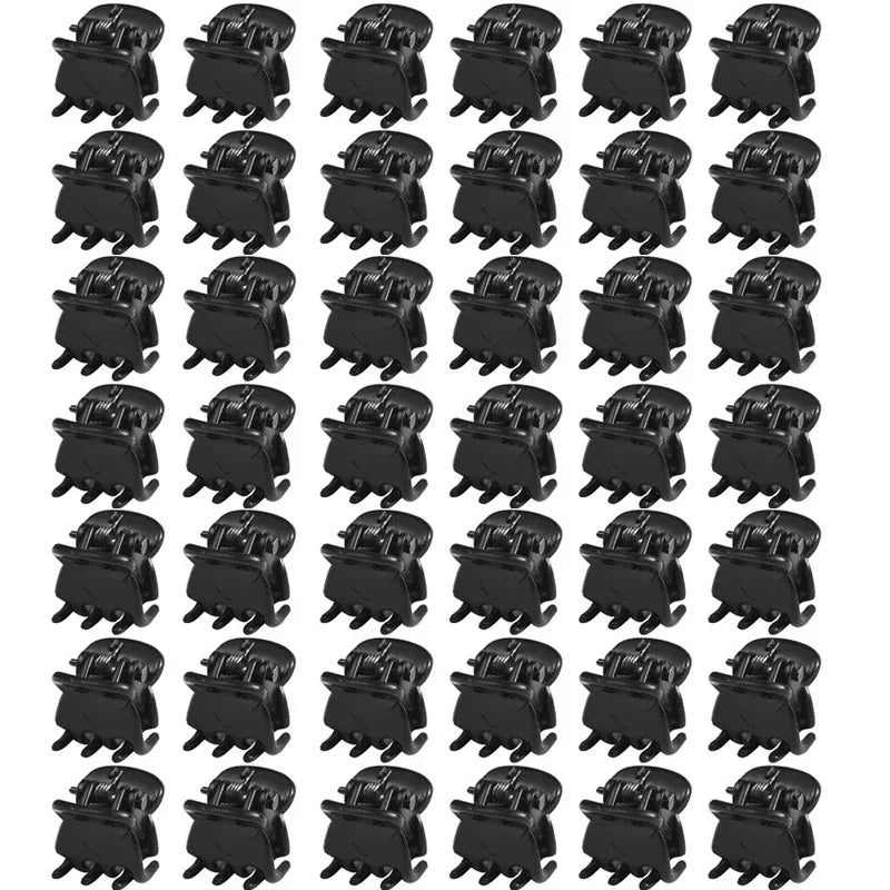 10/40Pcs Mini Black Hair Claws for Women And Girls