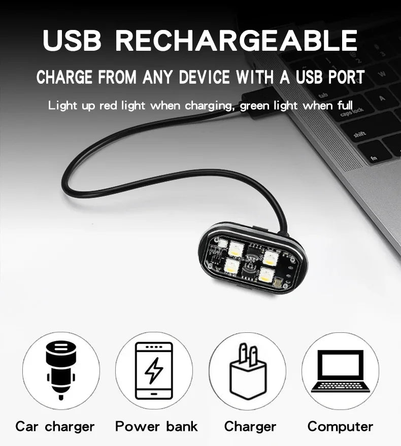 RGB Led Car Strobe Lights Motorcycle LED Flash Position Wireless Light