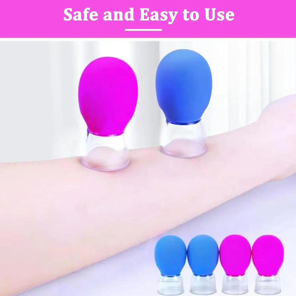 4-piece compact facial cupping care set