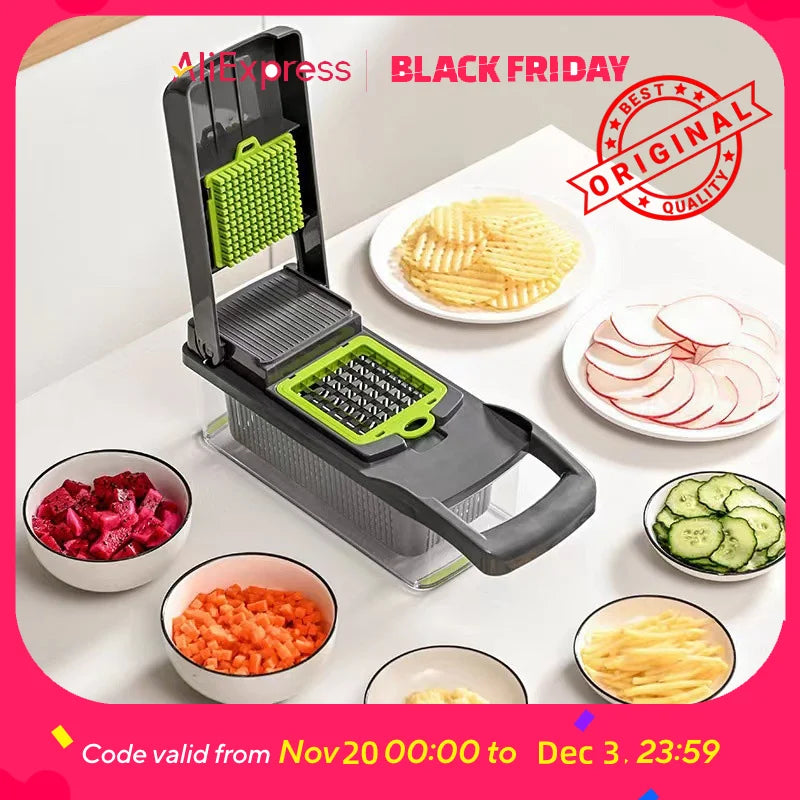 Upgraded Vegetable Chopper, Multi-Functional