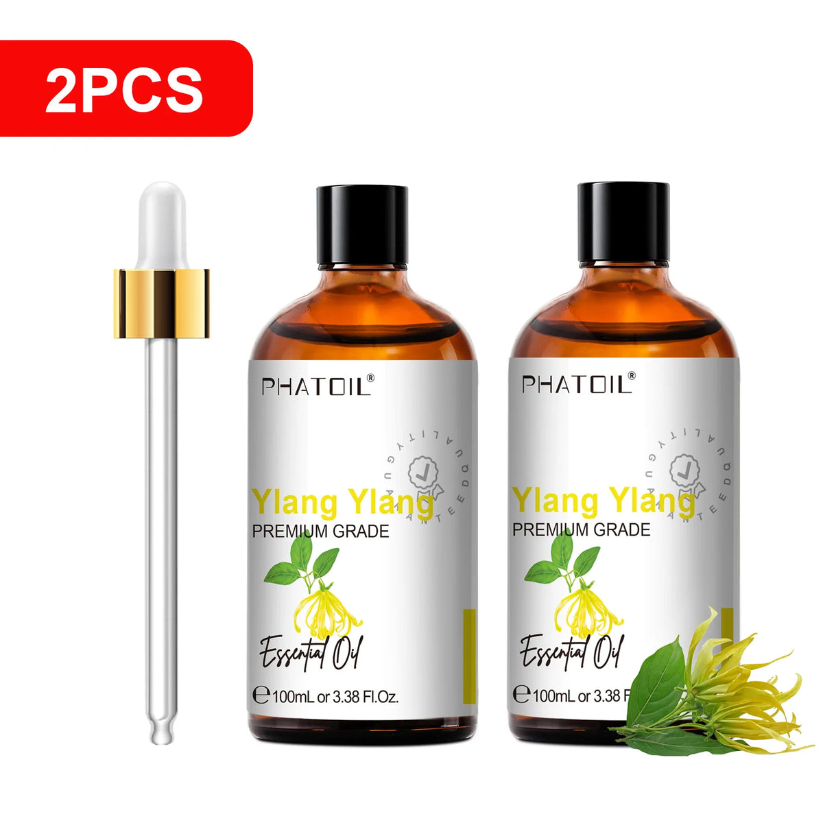 PHATOIL 100ml(3.38 fl.Oz) Eucalyptus Peppermint Tea tree Vanilla Bergamot Aromatherapy Essential Oil For Diffuser,Candle Making