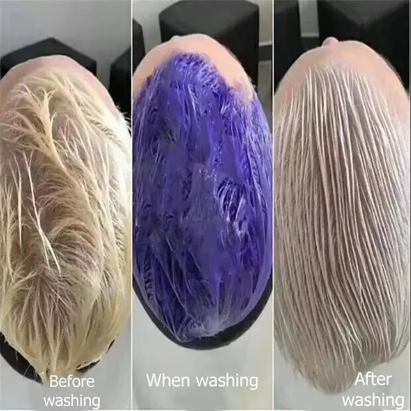 300Ml Color Fixing Purple Shampoo Lock Color Cover Gray Hair