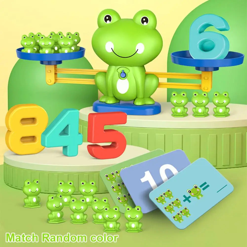 Funny Frog Scale Math Toys for Children Early Education Intelligence Enhancement Addition & Subtraction Balance Game