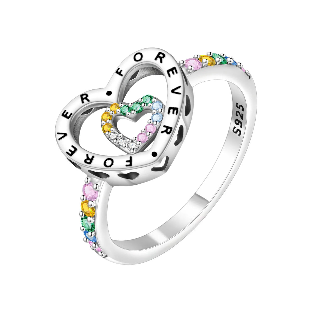 PANPOKI S925 Sterling Silver Flower Butterfly Insect Closed Ring