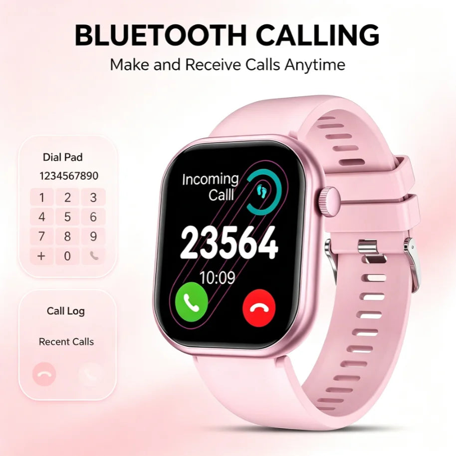 Smart Watch Compatible for Android/iPhone with Wireless Calling/Sending, Camera Control