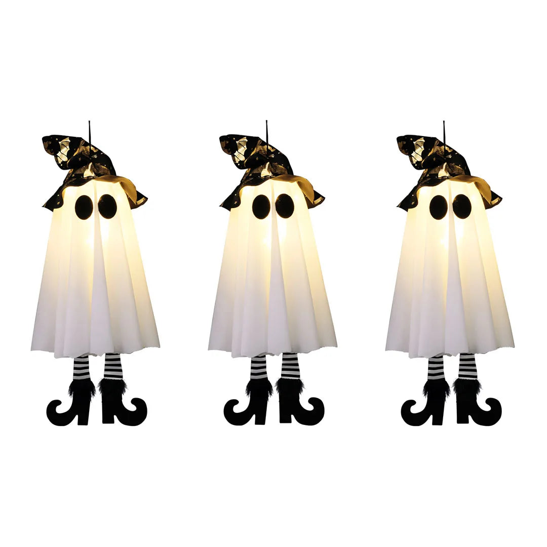 1/3pcs Halloween LED Light Up Witch Ghost Hanging