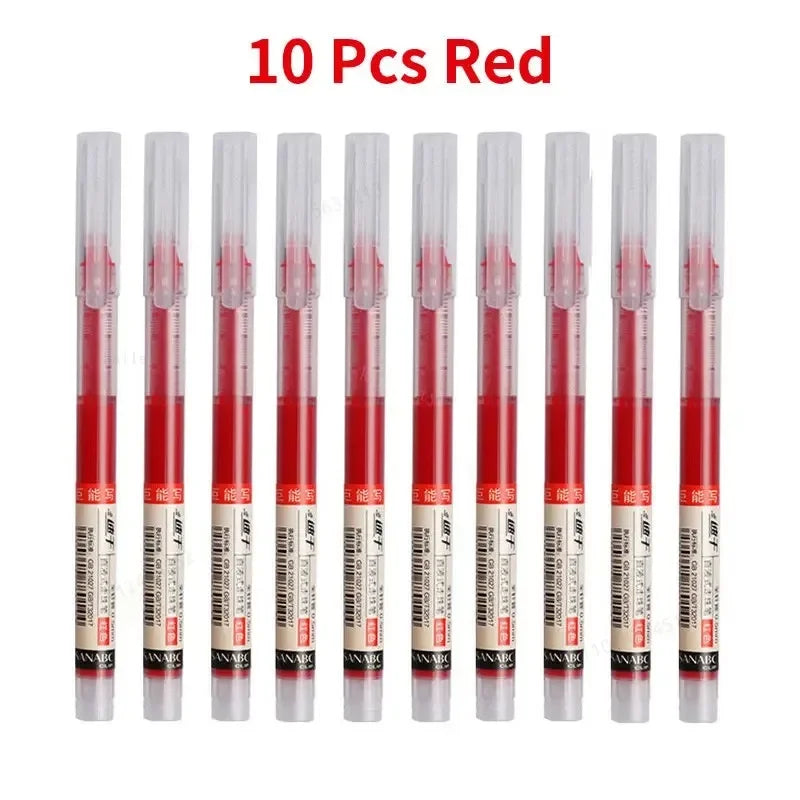 3-102Pcs/set High Quality Needle Type Gel Pens Straight