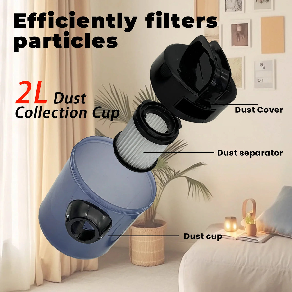 1000W Canister Vacuum Cleaner Bagless Household