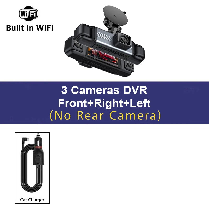 dashcam 4 channels wifi car dvr dashboard cameras for car way back box parking